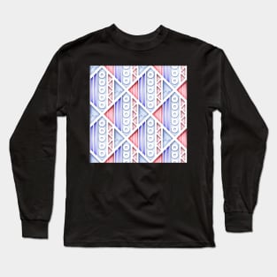 Geometric Pattern, Square Motifs Long Sleeve T-Shirt